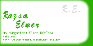 rozsa elmer business card